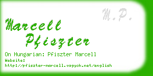 marcell pfiszter business card